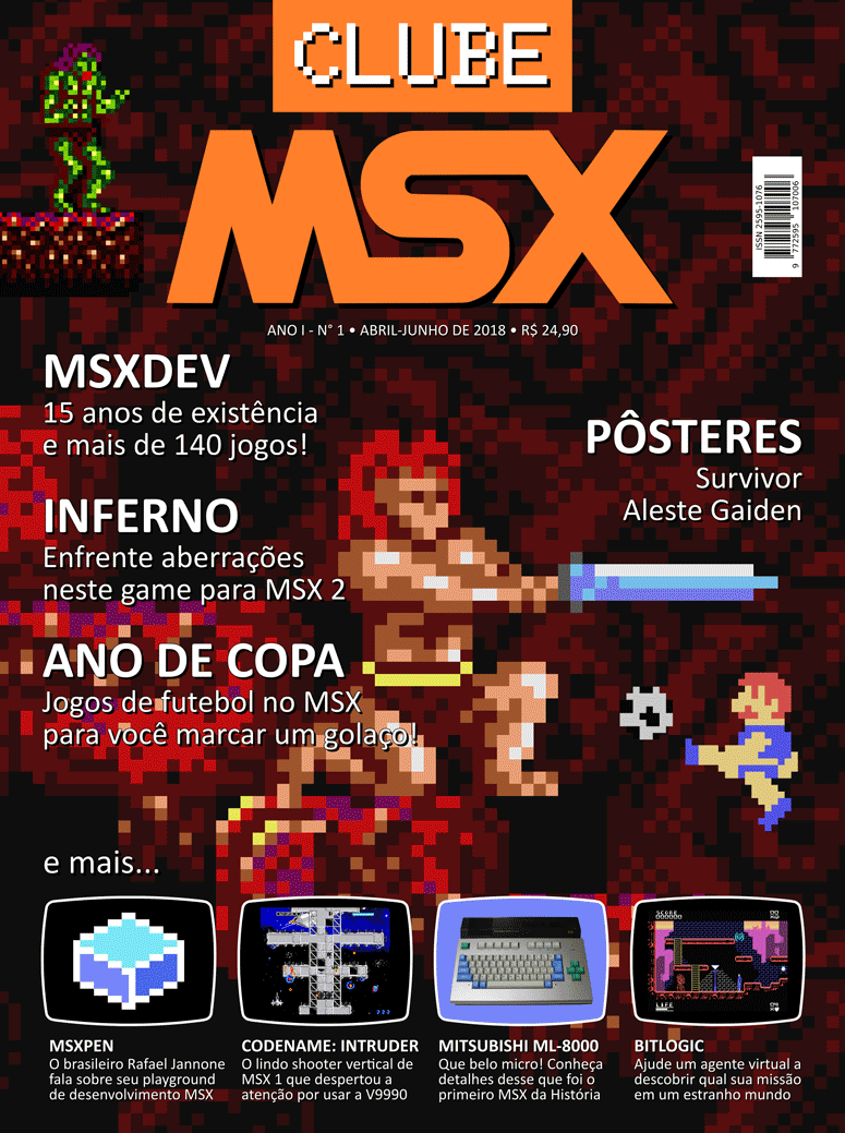 Capas das revistas Clube MSX #1, #2 e #3 | REVISTA CLUBE MSX
