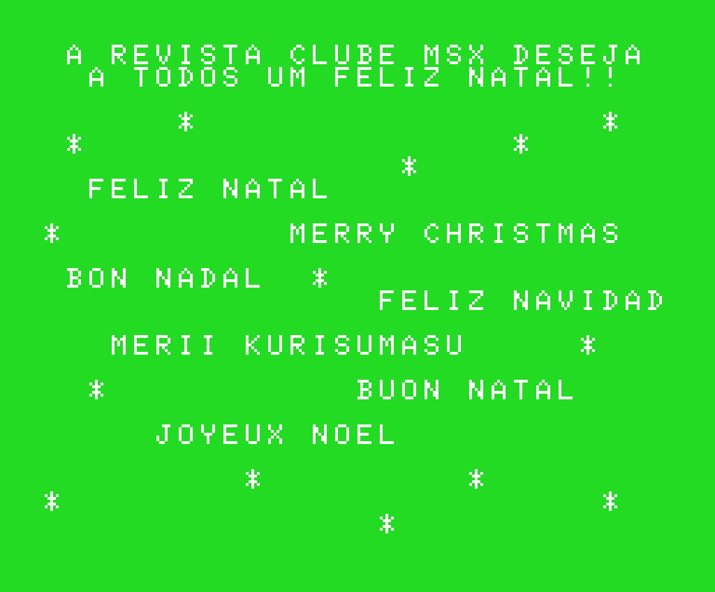 Feliz Natal e um próspero Ano Novo! | REVISTA CLUBE MSX