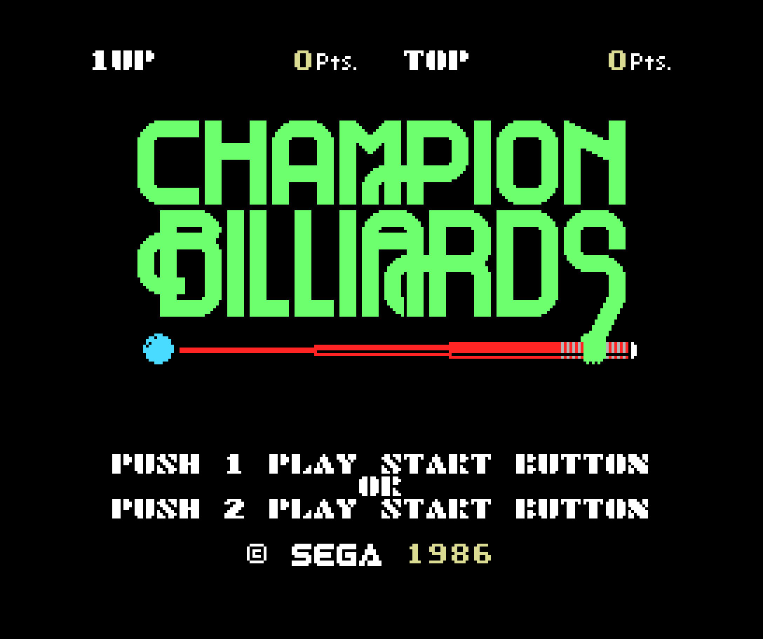 Champion Billiards: clássico título do SG-1000 é portado para o MSX