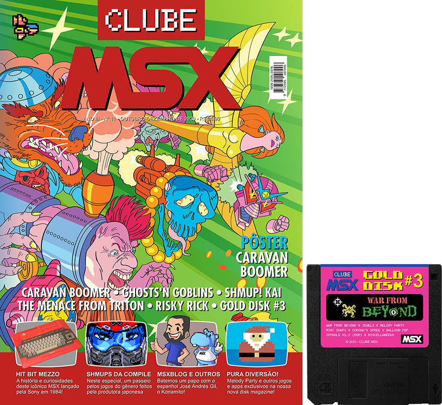 Clube MSX #11 e Gold Disk #3 | Revista Clube MSX