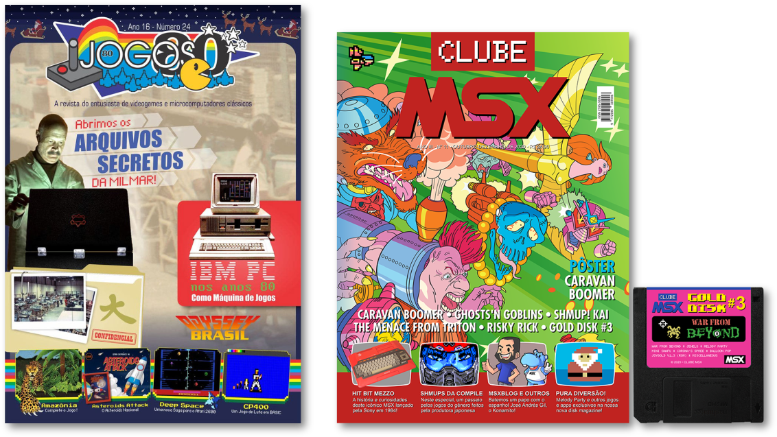 Clube MSX #11, Jogos 80 nº 24 e Gold Disk #3 | Revista Clube MSX