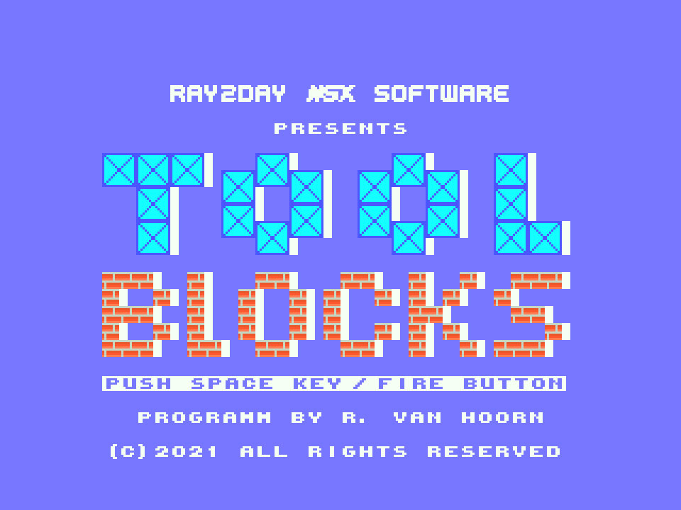 Tool Blocks: primeiro jogo inscrito na MSXdev'21 | Revista Clube MSX