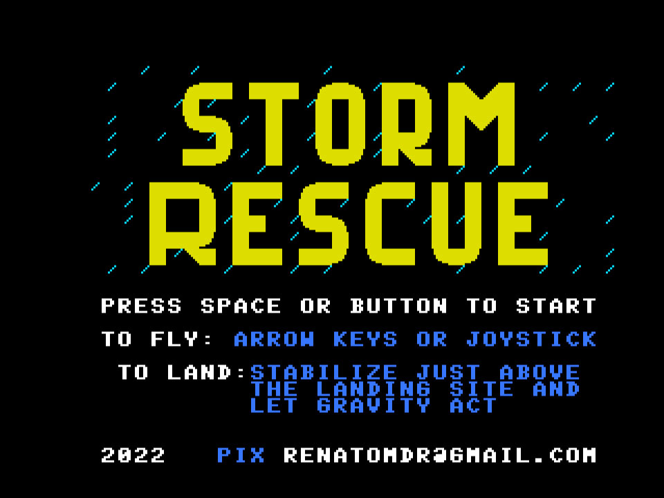 Storm Rescue é o vencedor do 9º Concurso MSX-BASIC | Revista Clube MSX